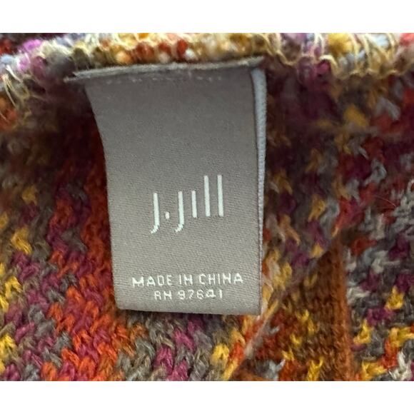 J. Jill Ribbed Knit Infinity Scarf Multi One Size Preppy Minimalist Cozy READ - Picture 2 of 7